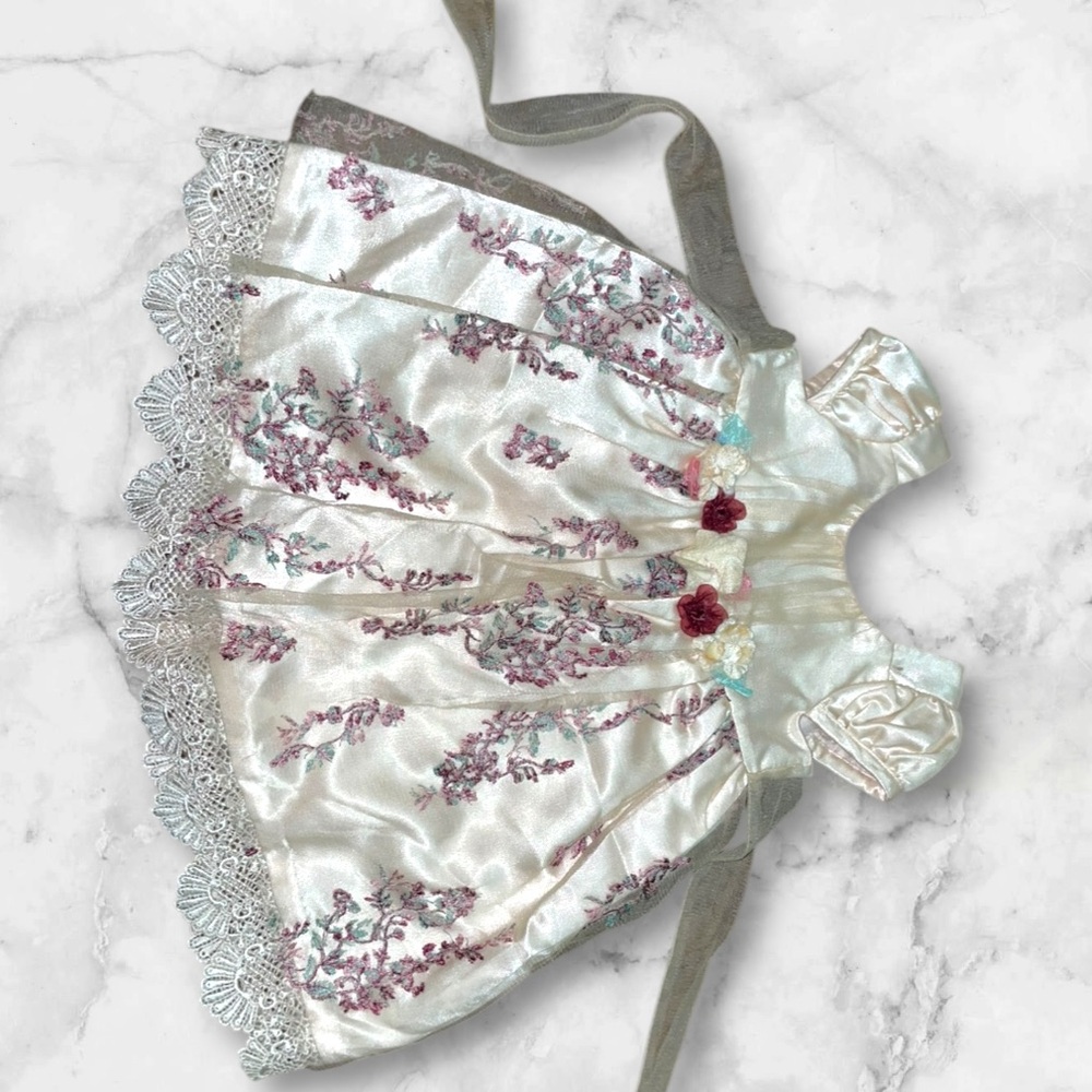 Bonnie Baby Floral Satin Dress - Size [12M]